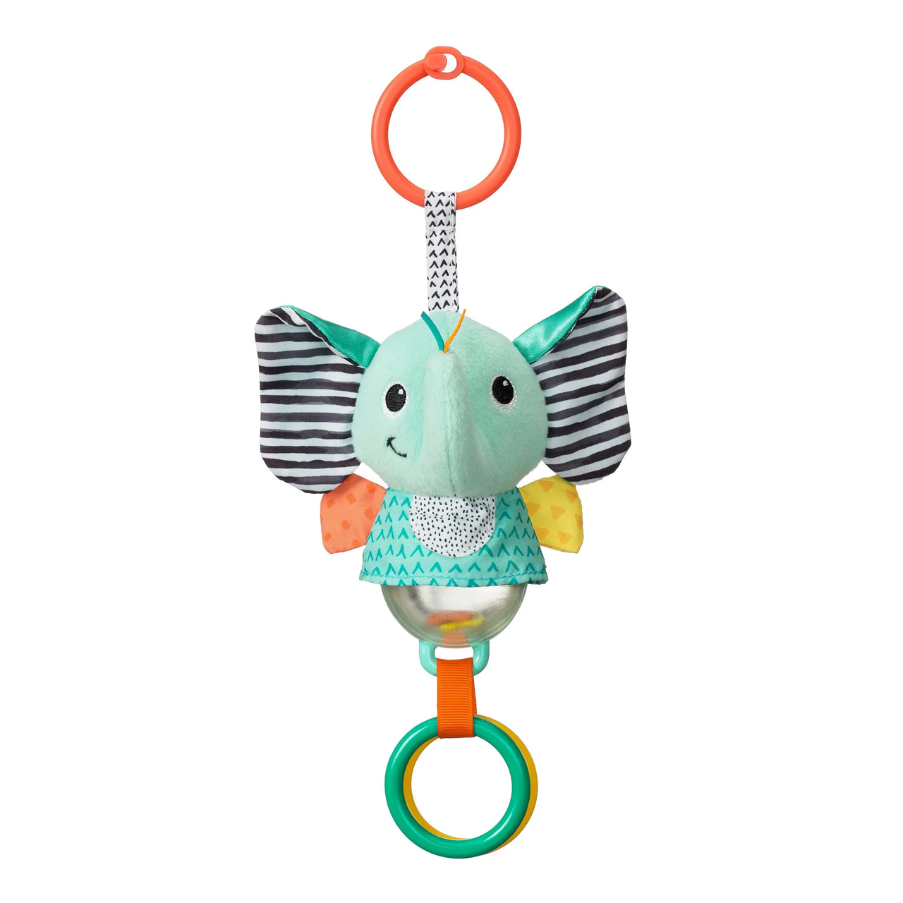 Infantino - Light Chime Sensory Rattle 0+m - Elephant - Green
