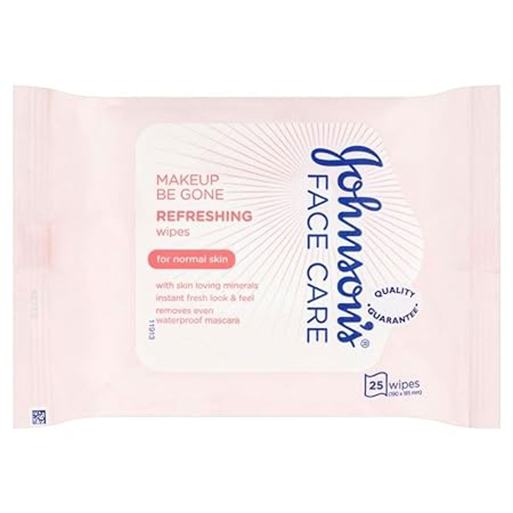 Johnson's - facial care daily needs refreshing make-up remover wipes - normal skin - 25 pcs