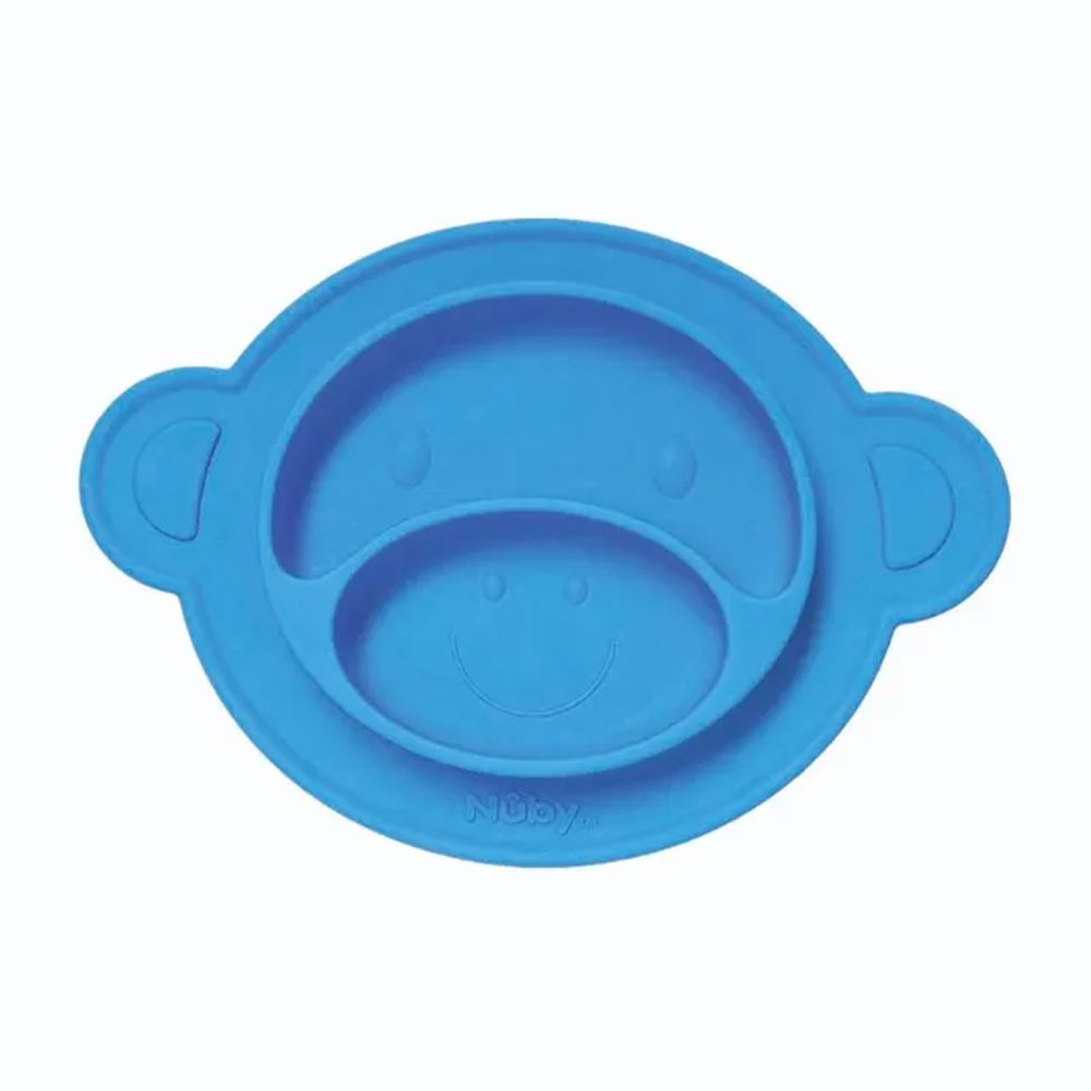 Nuby - Miracle Suction Plate Monkey - Blue