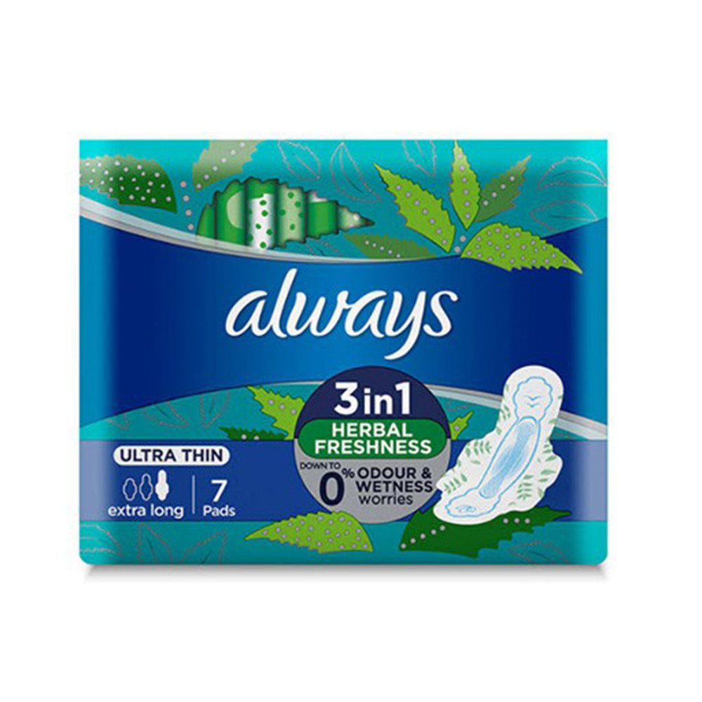 Always - Feminine Pads 3-in-1 Ultra Thin (Extra Long) Sanitary Pads - 7 pads