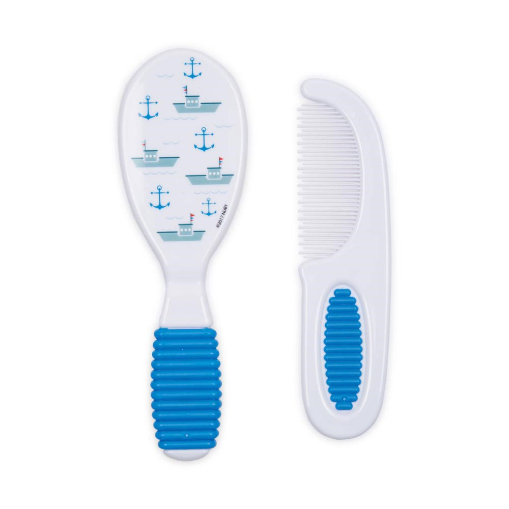 Nuby - Brush and Comb Set Blue - 2 pcs