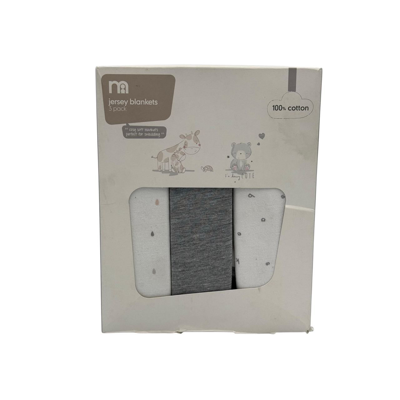 Mothercare - Confetti Party Jersey Blankets - 3 pcs - Gray