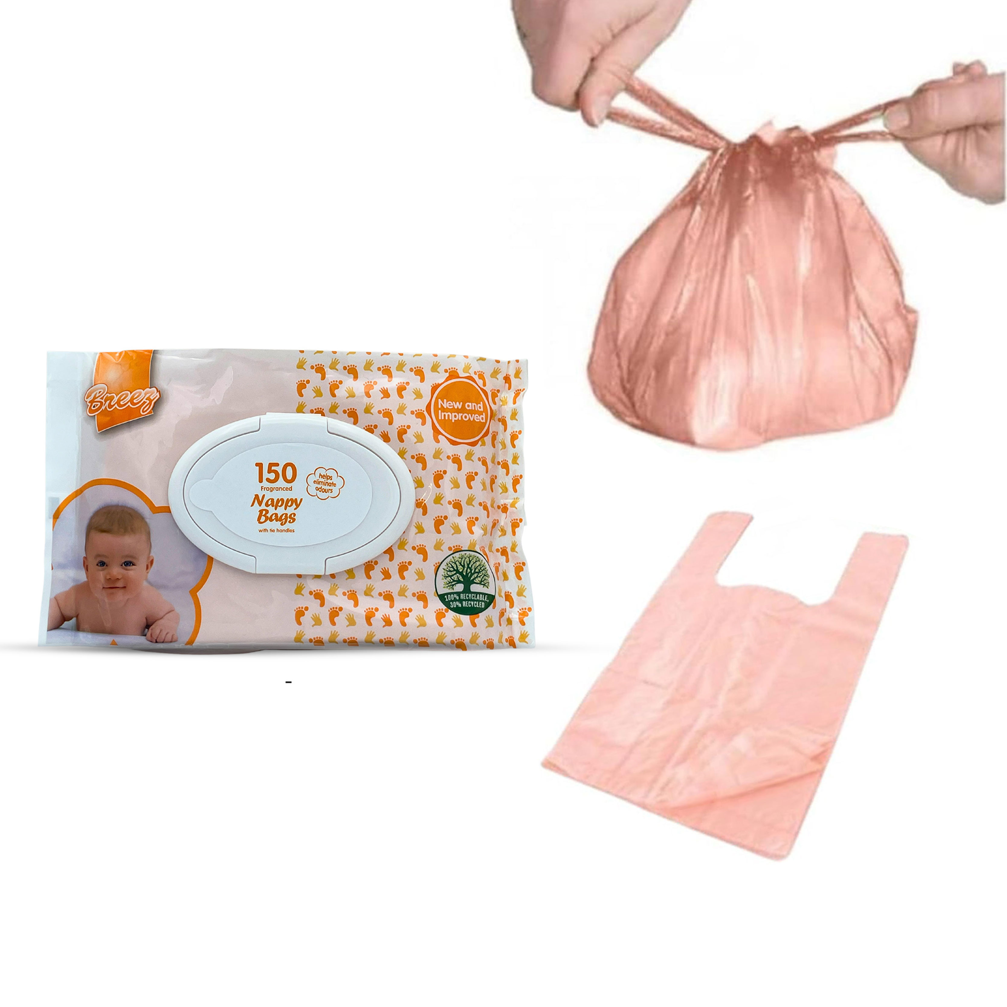 Breez - Nappy Bags - 150 bags