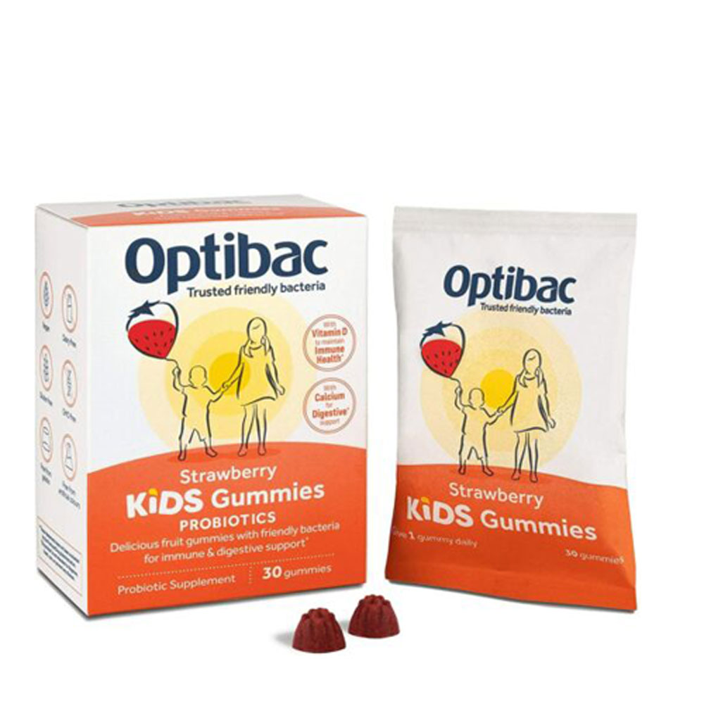 Optibac Kids Gummies strawberry flavor