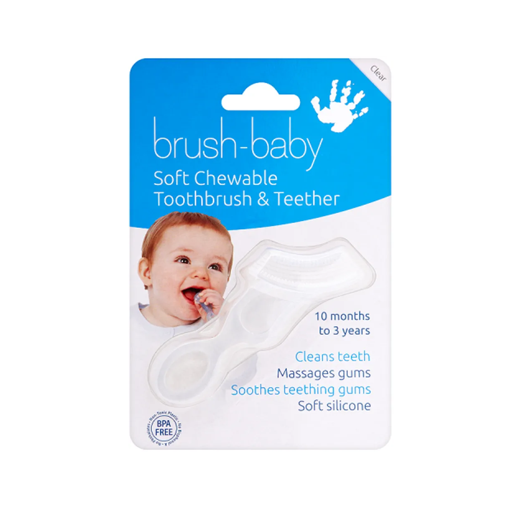 Brush Baby - Chewable Toothbrush and Teether - white