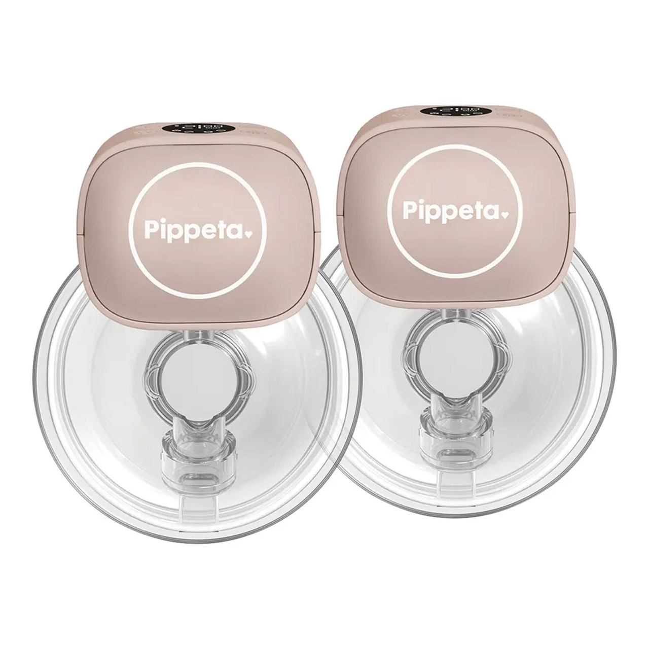 Pippeta - LED Wearable Hands Free Breast Pump - Ash Rose - 2 pcs