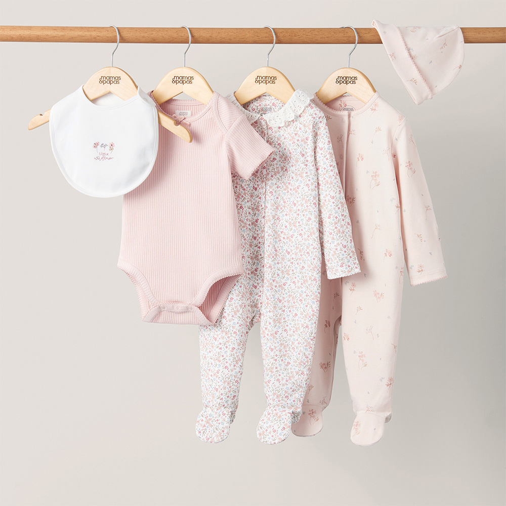 Mamas&Papas - 5-Piece Floral Gift Set - 0-3 months