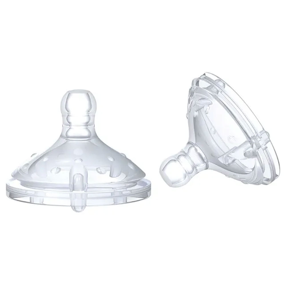 Nuby - Anti colic Soft Flex Silicone Nipple 2 pcs - Triple Flow