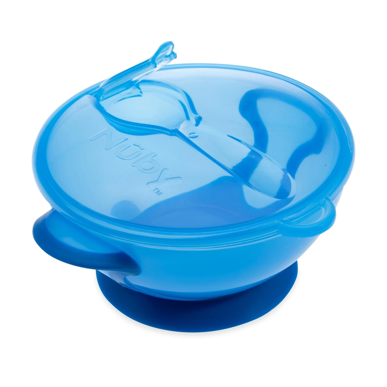 Nuby - Suction Bowl And Spoon 6+m - Blue
