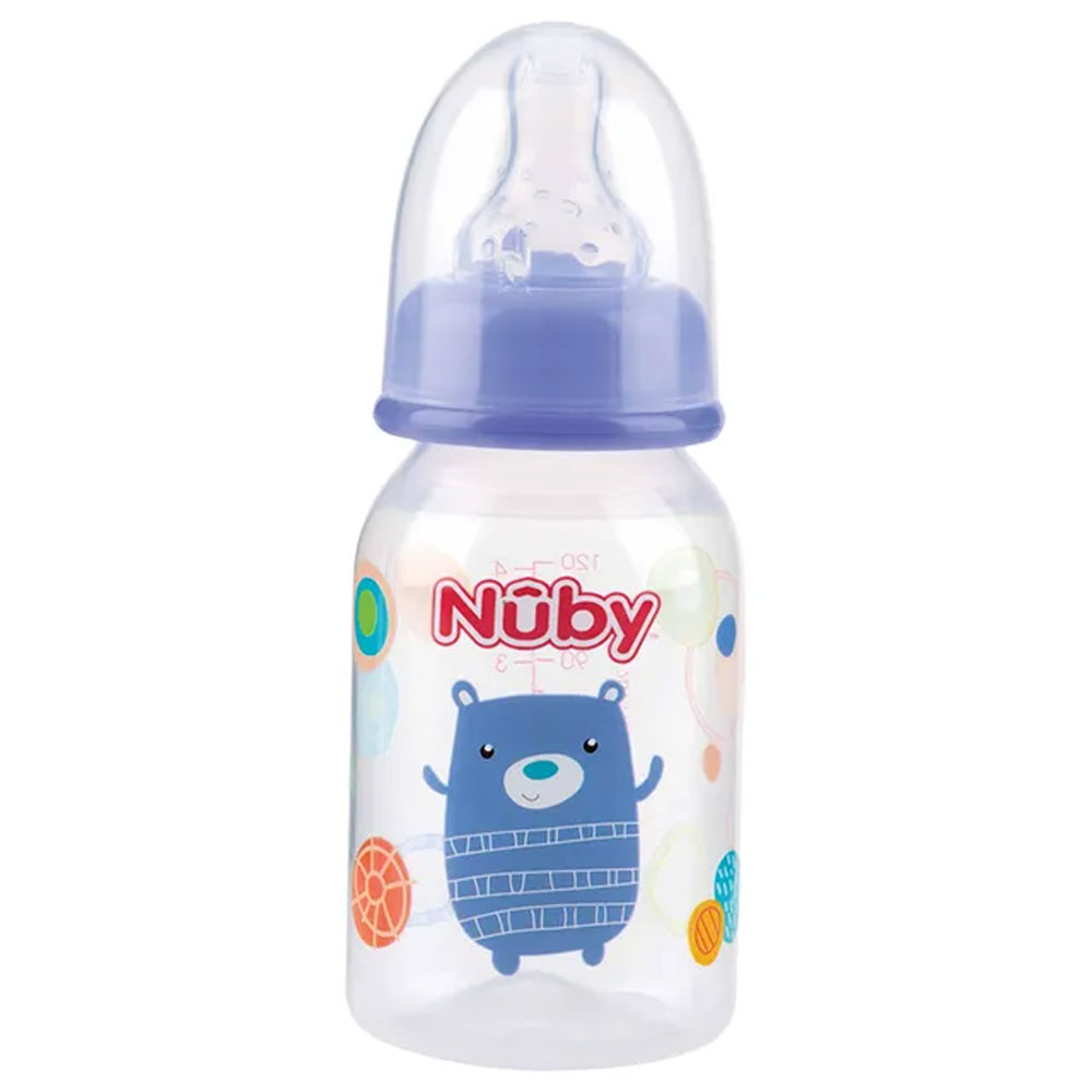Nuby - Non Drip Standard Neck Bottle 120 ml +0 months - Purple