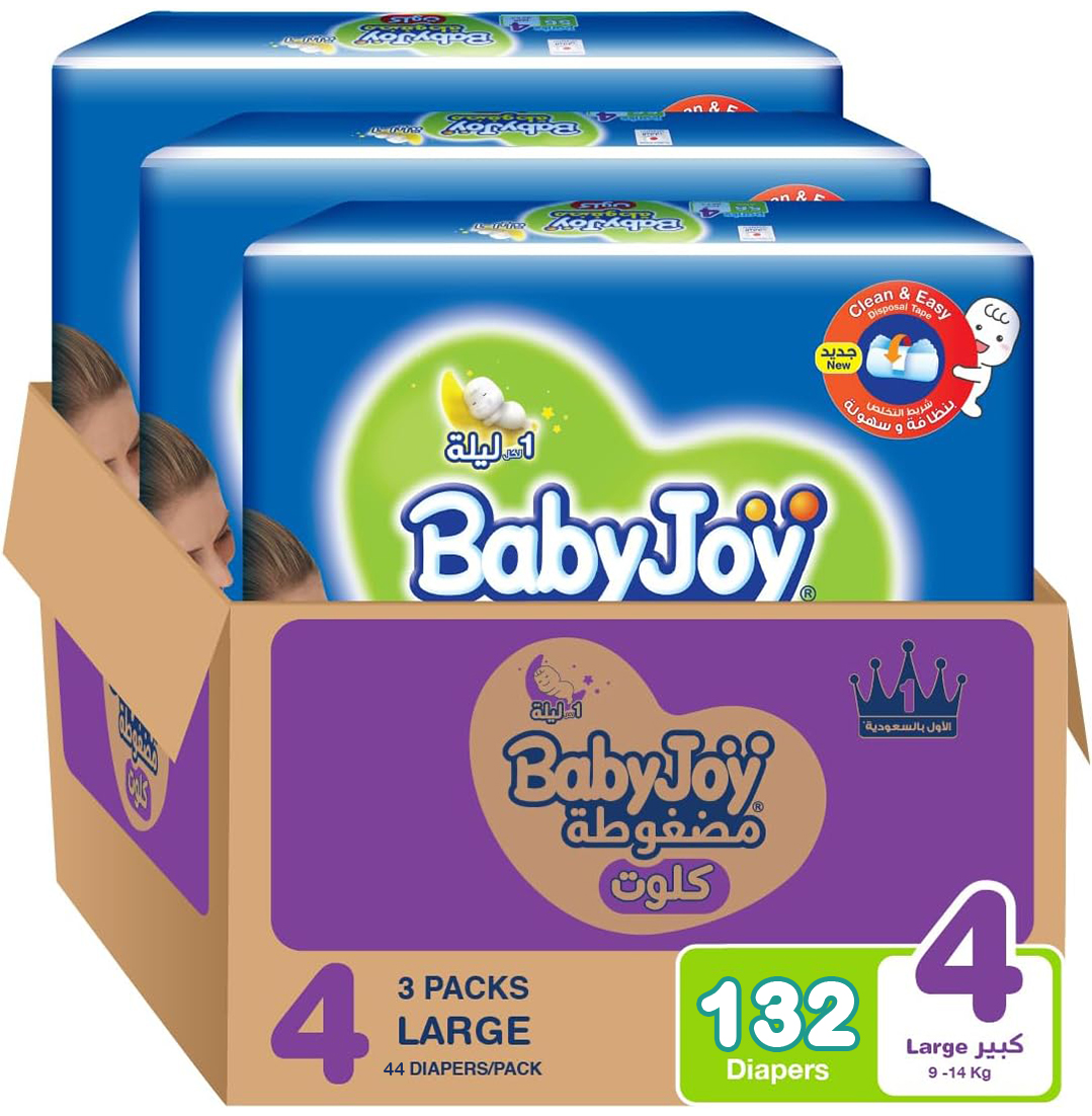 BabyJoy - Number 4 - Diapers Saving Box, 9-14kg - 132 Diapers