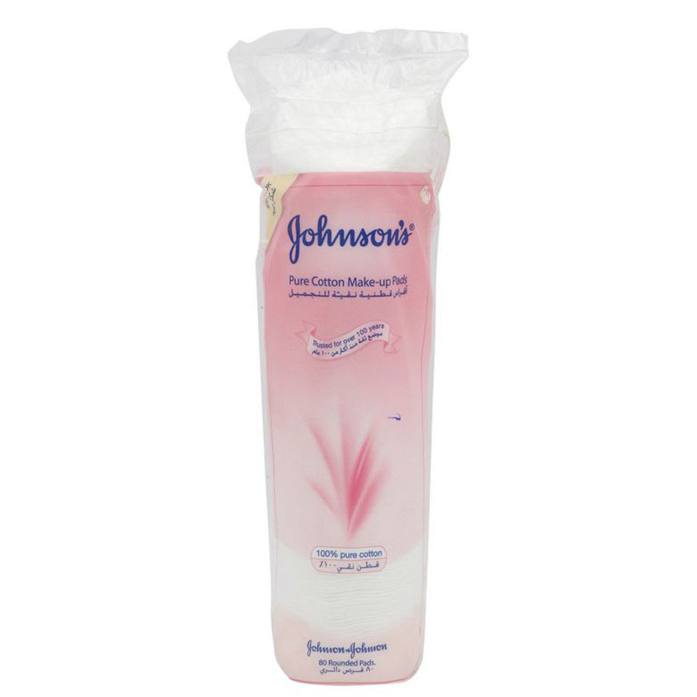 Johnson's - Pure Cotton Makeup Remover Pads 80 pcs