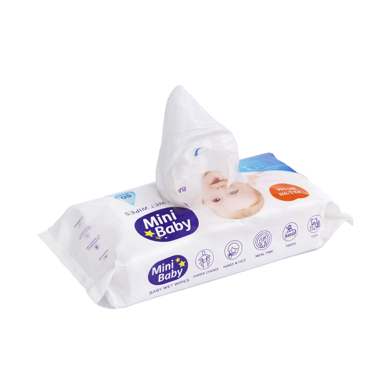 Mini Baby - Baby Wet Wipes - 80Pcs