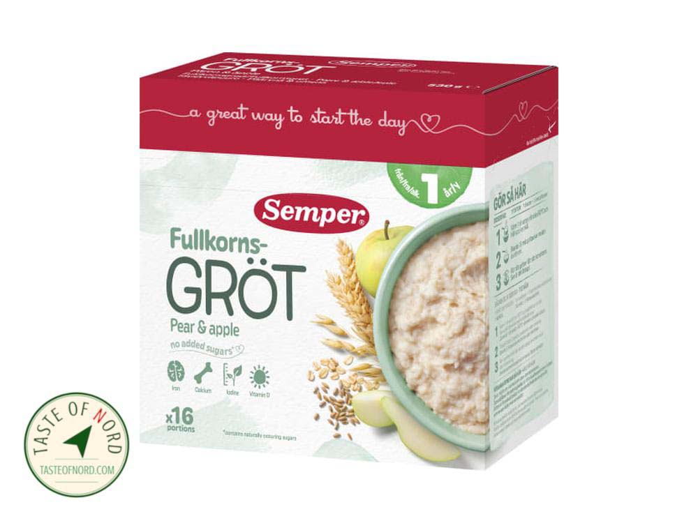 Semper - Fullkornsgrot Med Frukt 12+ Months