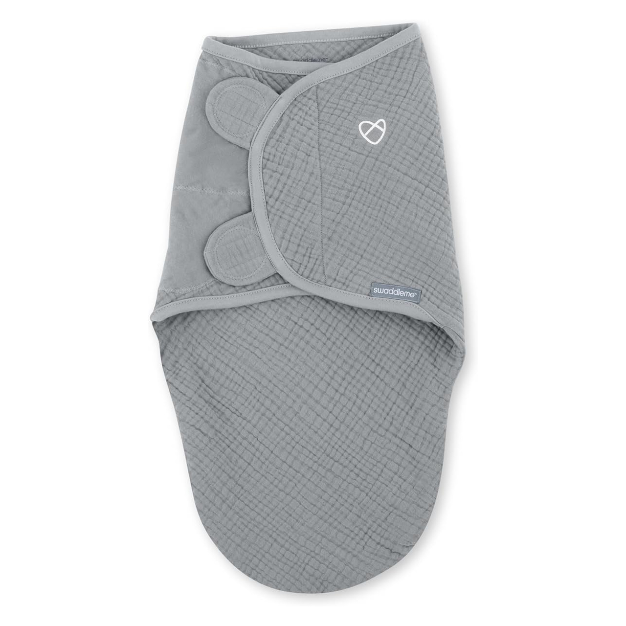 SwaddleMe - Ingenuity Muslin Original Swaddle 0-3m - 1pk - Granite