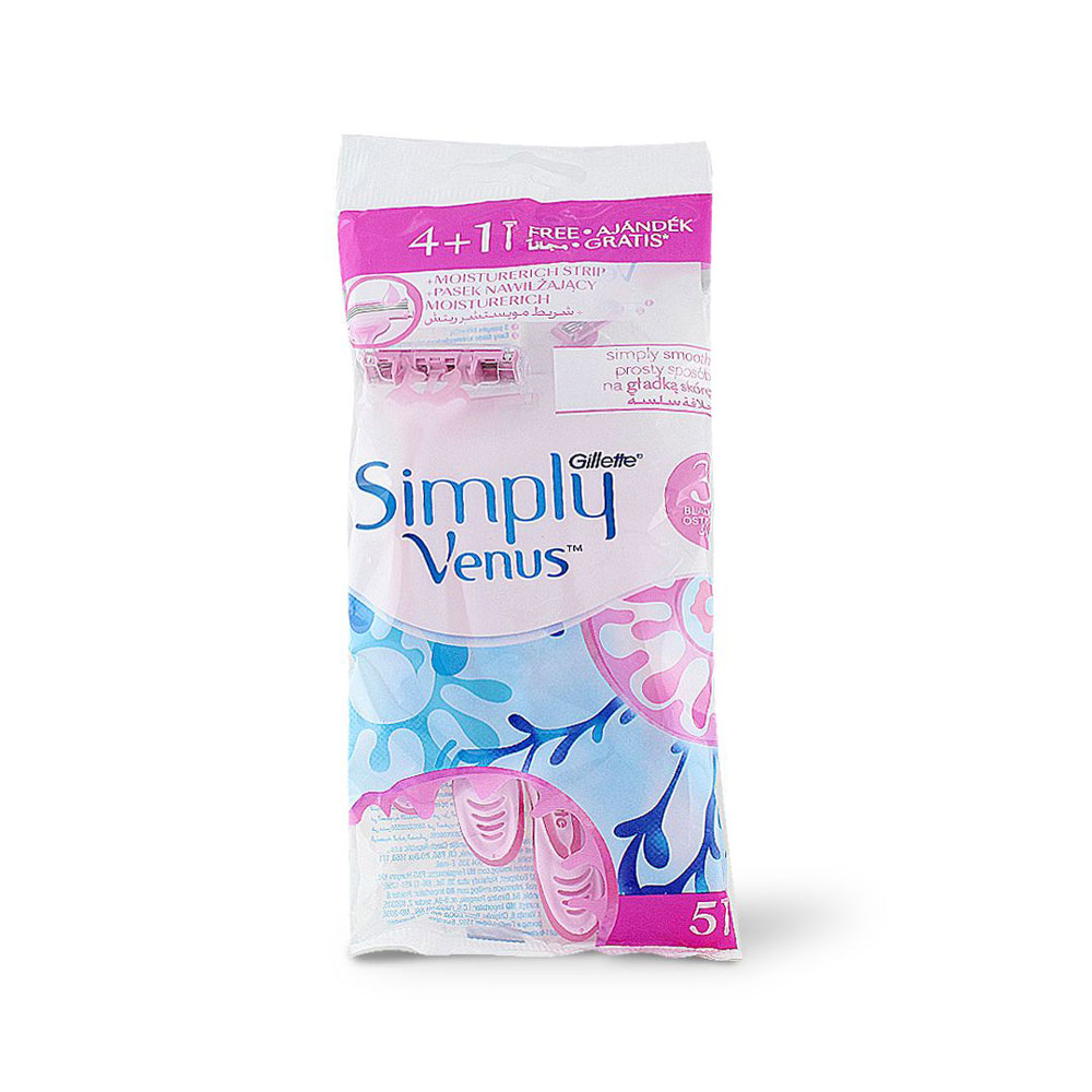 Gillette Venus - Simply Smooth - 5pcs - Pink - 3 Blades