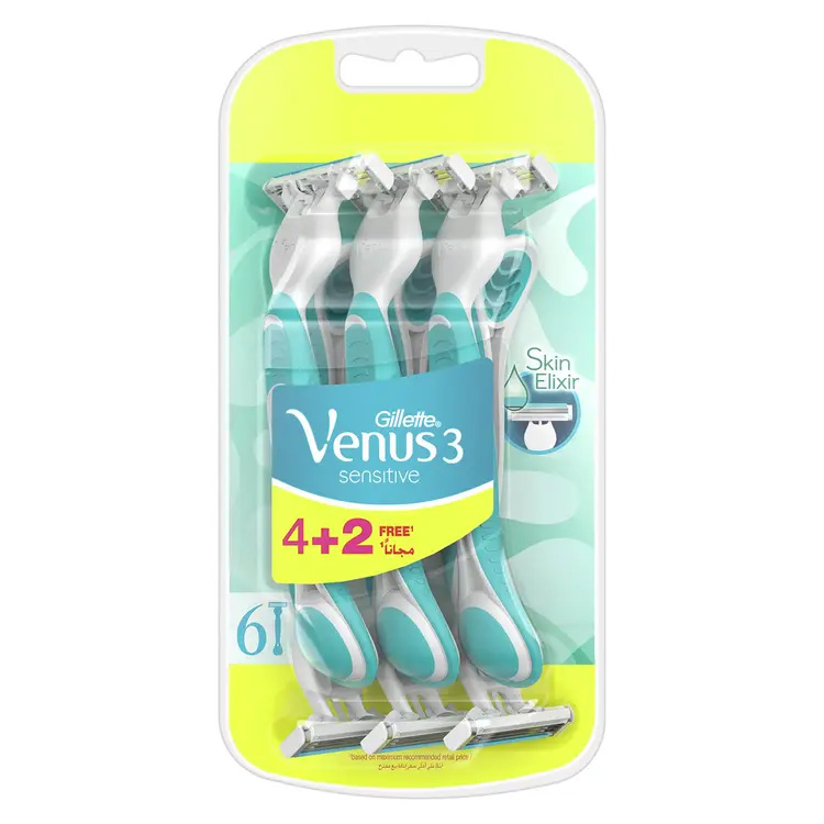 Gillette Venus - Venus3 Sensitive - 6pcs - Blue