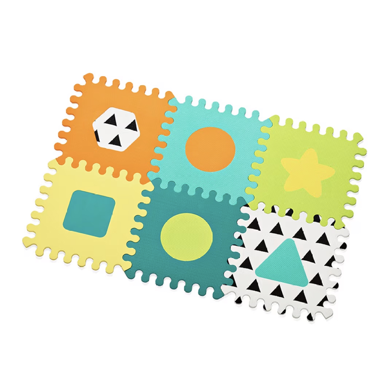 Infantino - Soft Foam Puzzle Mat 0-36m - 6pcs