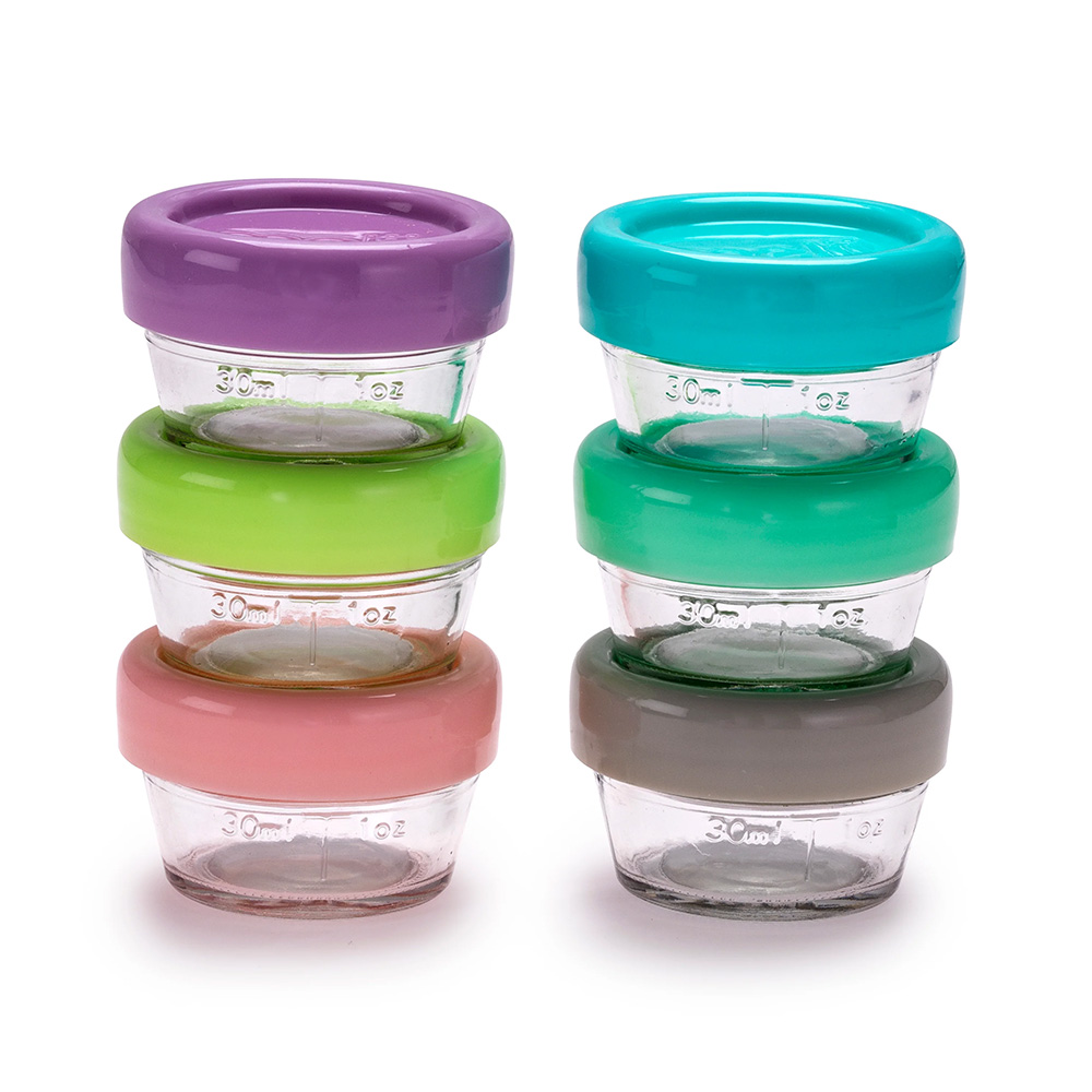 Melii - Glass Food Container - 2oz - 6 pcs