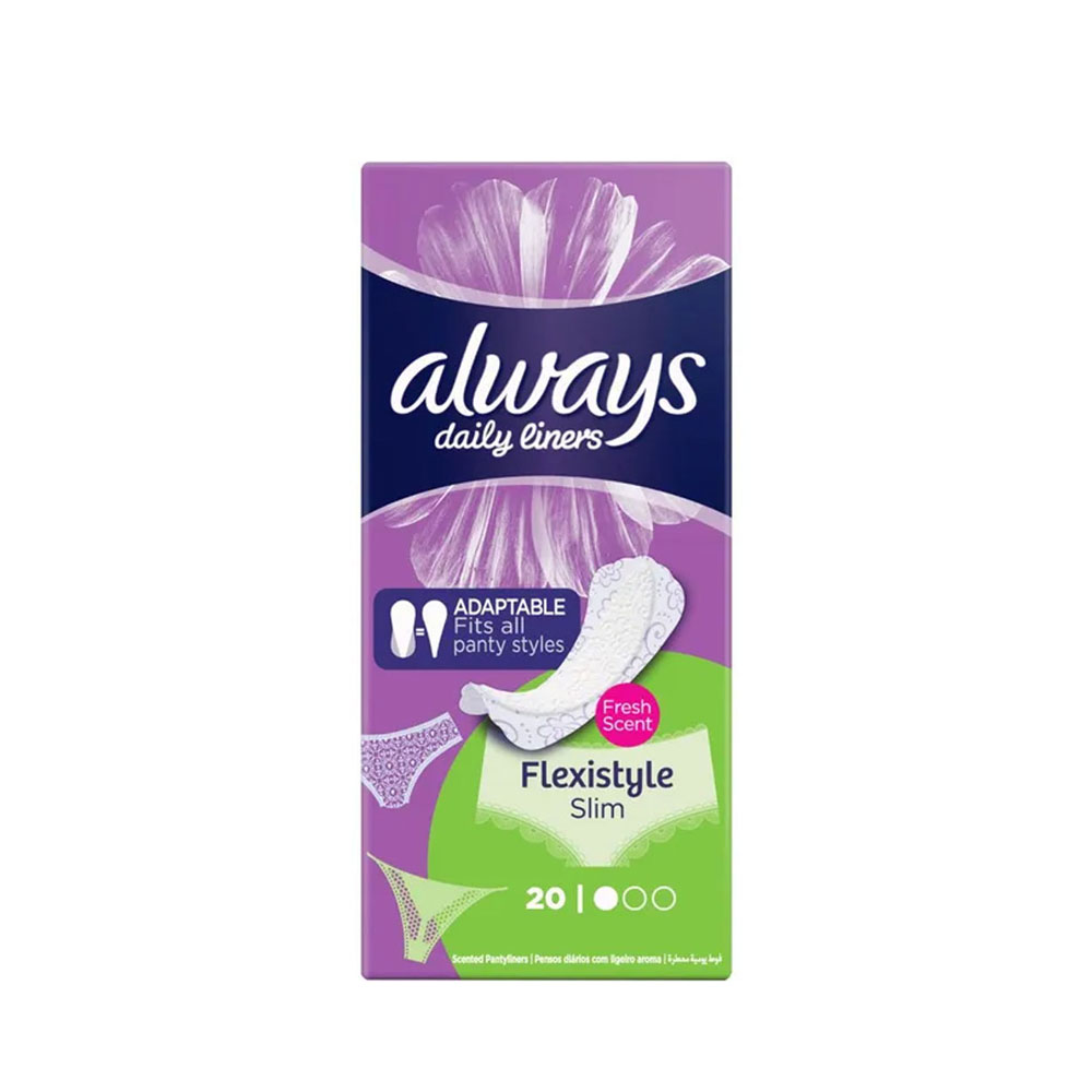 Always - Daily Liners Flexistyle Slim Pantyliners With Fresh Scent - Normal - 20 pads