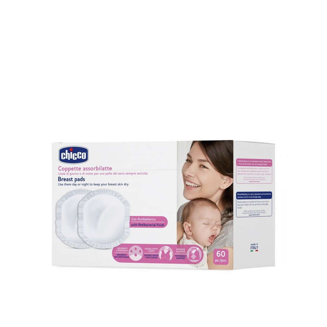 Chicco - Breast Pads 60pcs - White