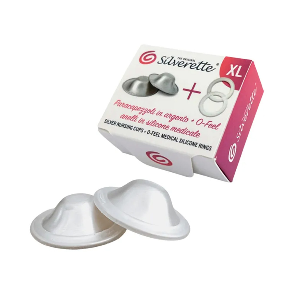 Silverette - Silverette Silver Nursing Cups + O-Feel - XL