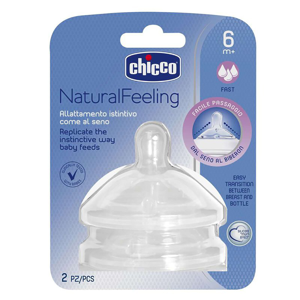 Chicco - Natural Feeling Fast Flow Nipple 6M+