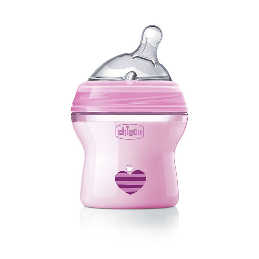 Chicco - Naturalfeeling Feeding Bottle 150ml Slow flow 0M+ Plastic - Pink