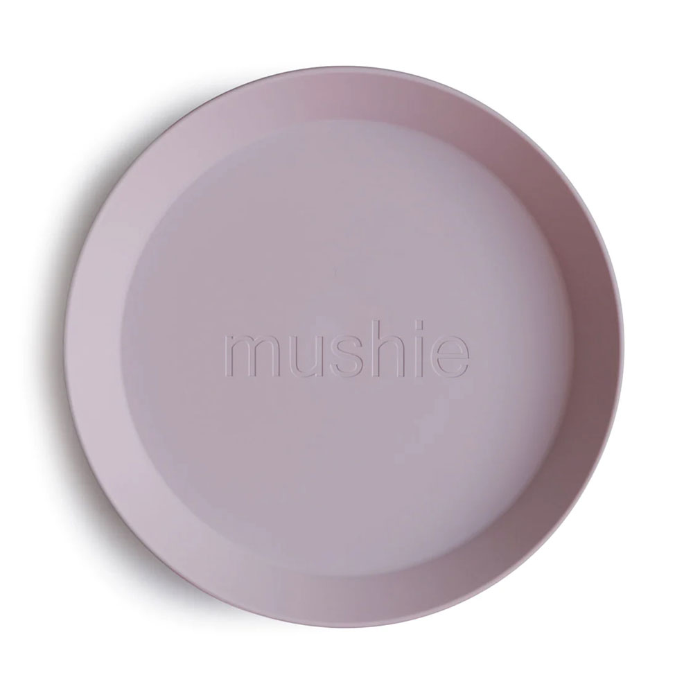 Mushie - Soft Lilac Collection - Round Dinnerware Plates - Set of 2