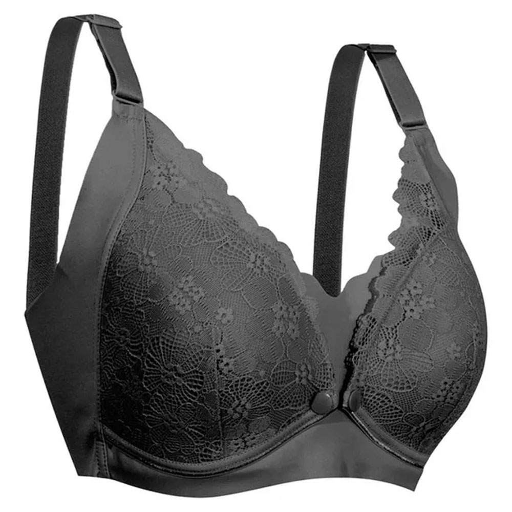 Okus - Pretty Lace Maternity & Nursing Bra - Black - Medium