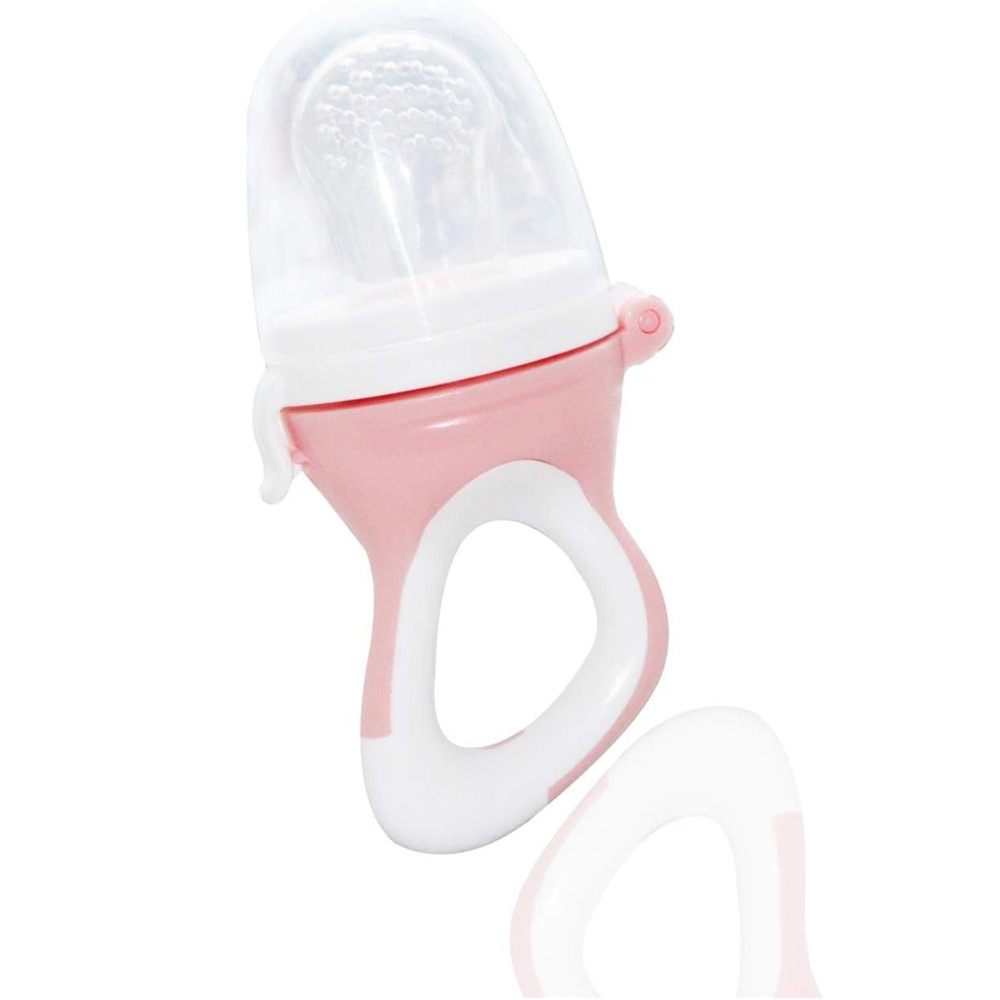 Babyjem - Soft Silicone Baby Feeder for Self - 6 Months+ - Feeding with Fresh Fruits - Pink