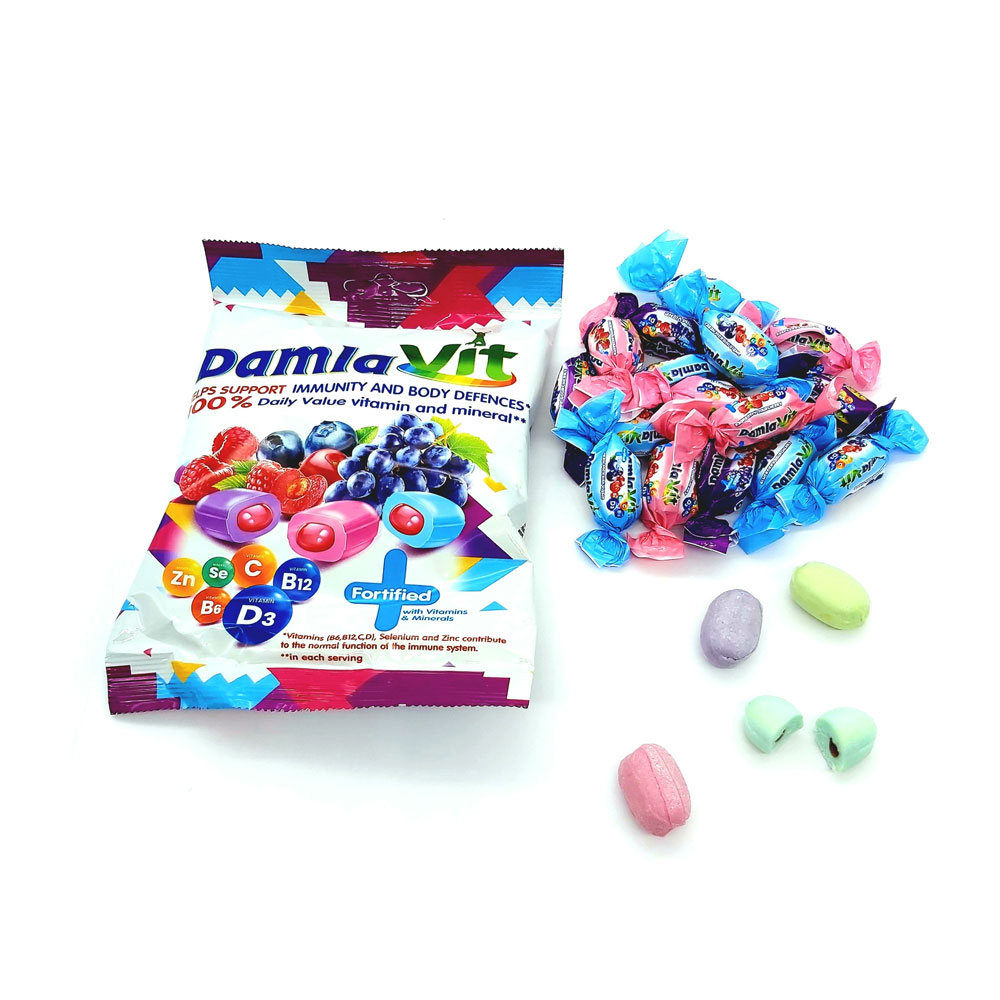 Damla Vit - Soft candy fortified with vitamins and minerals and filled with fruits 90 g