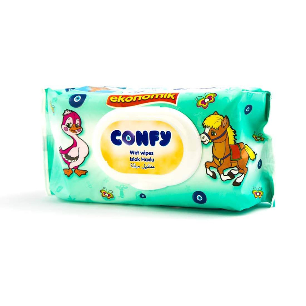 Confy - Baby Wipes - 90 Pcs - Green