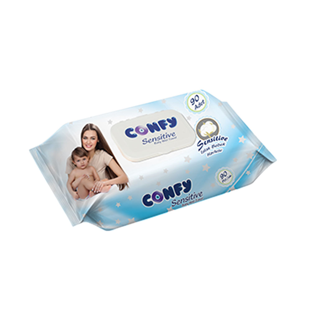 Confy - Sensitive Baby Wet - 90 pcs - Blue