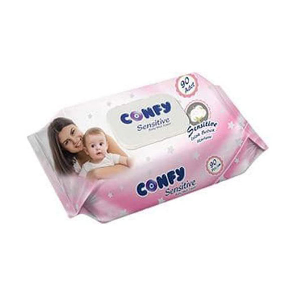 Confy - Sensitive Baby Wet - 90 pcs - Pink