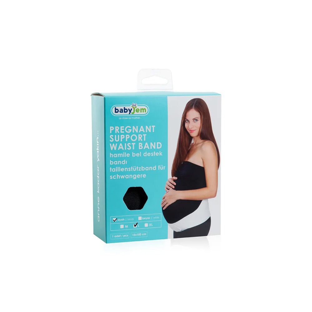 BabyJem - Pregnancy Support Waist Band - Black - Size L