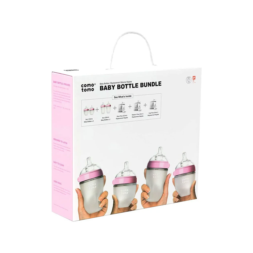 Comotomo - Baby Feeding Bottle Bundle Pink