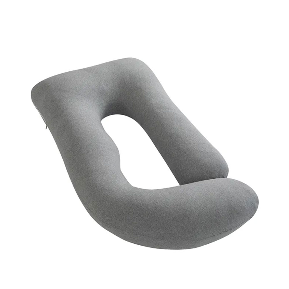 Moon - Organic U Shaped Contour Maternity Pillow - Light Grey