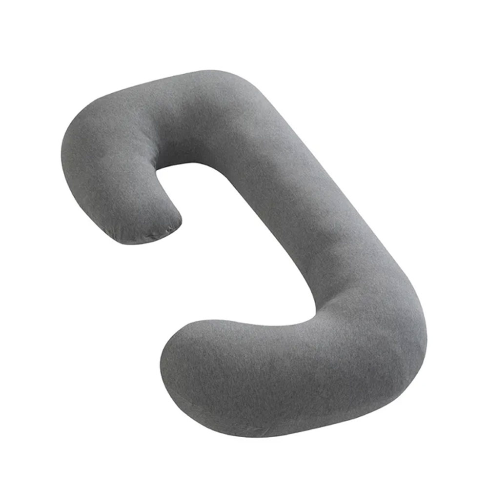 Moon - Organic C Shaped Maternity Pillow - Light Grey