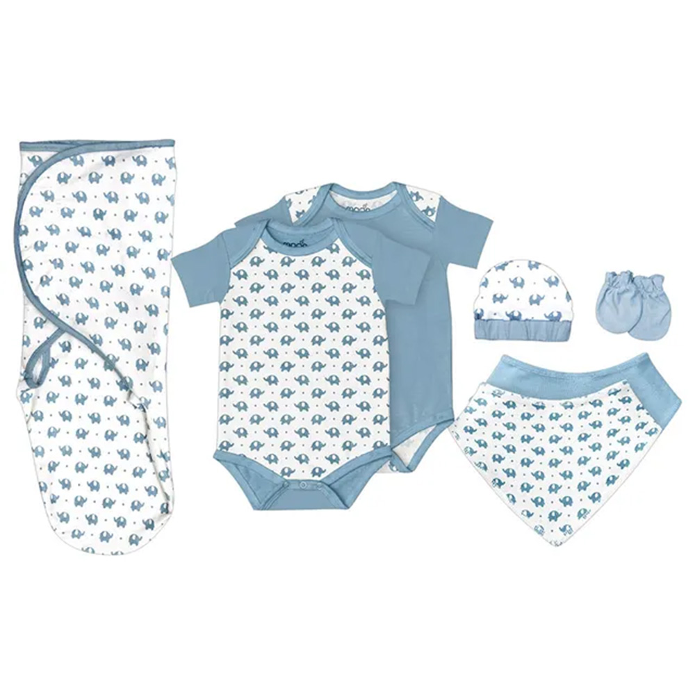 Moon - Set Organic Baby Gift Set 3-6 months 7 pcs - Blue