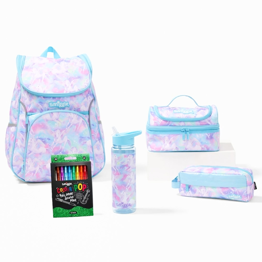 Smiggle - Freestyle 5 Piece Pen Pack School Bundle - Pastel