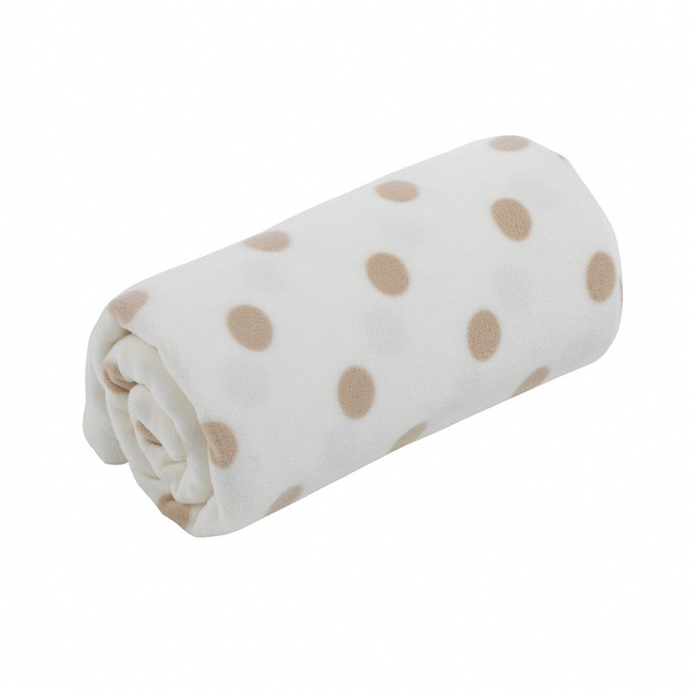Mothercare - Baby Fleece Polka Dot Blanket - Beige