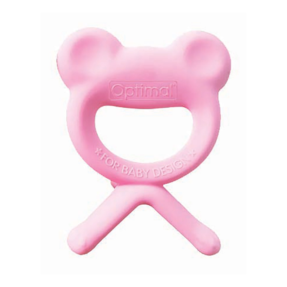 Optimal - Rubber Frog Baby Silicone Teether - Pink