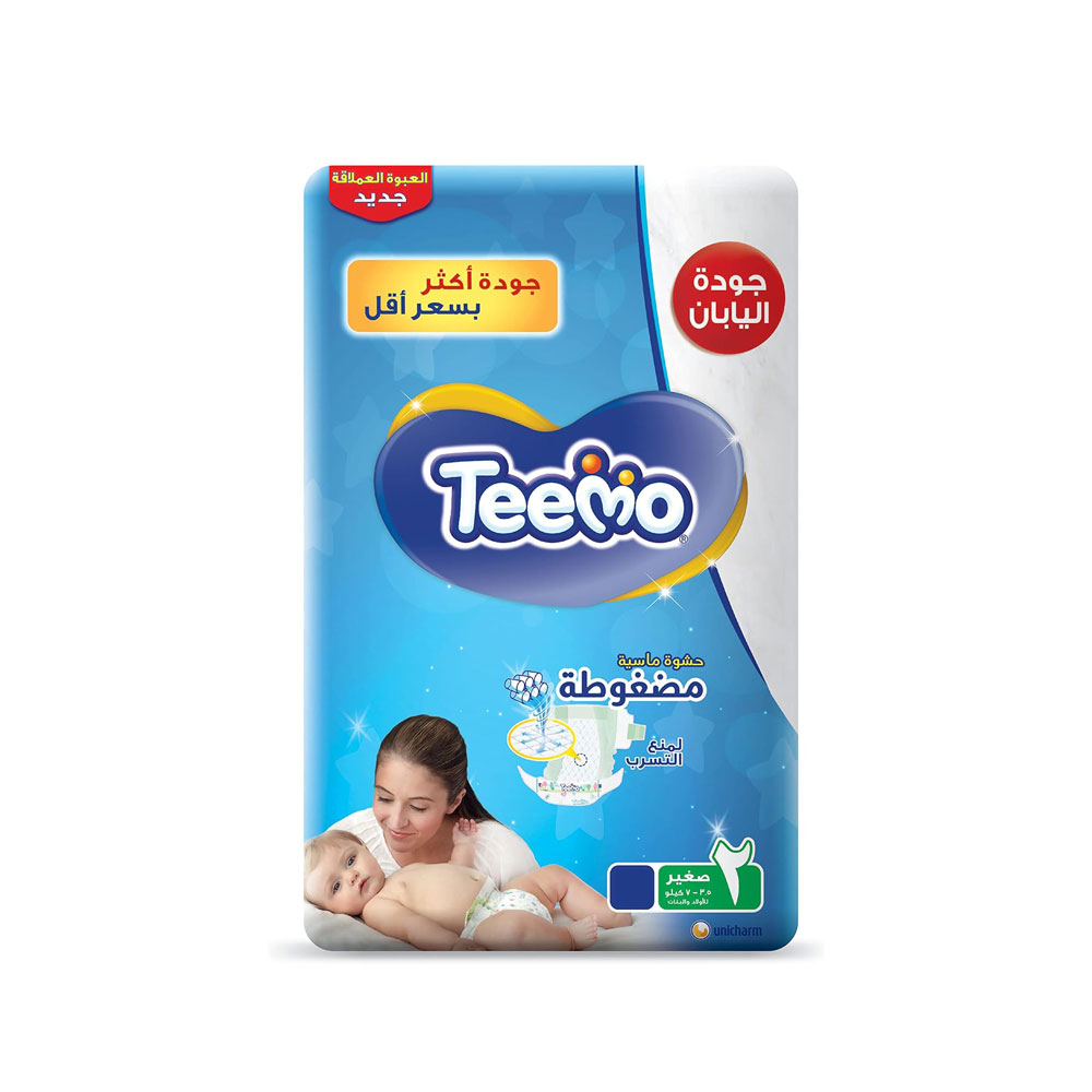 Teemo Baby Diapers Tapenumber 2 - from 3.5 to 7 kg - 24 dippers
