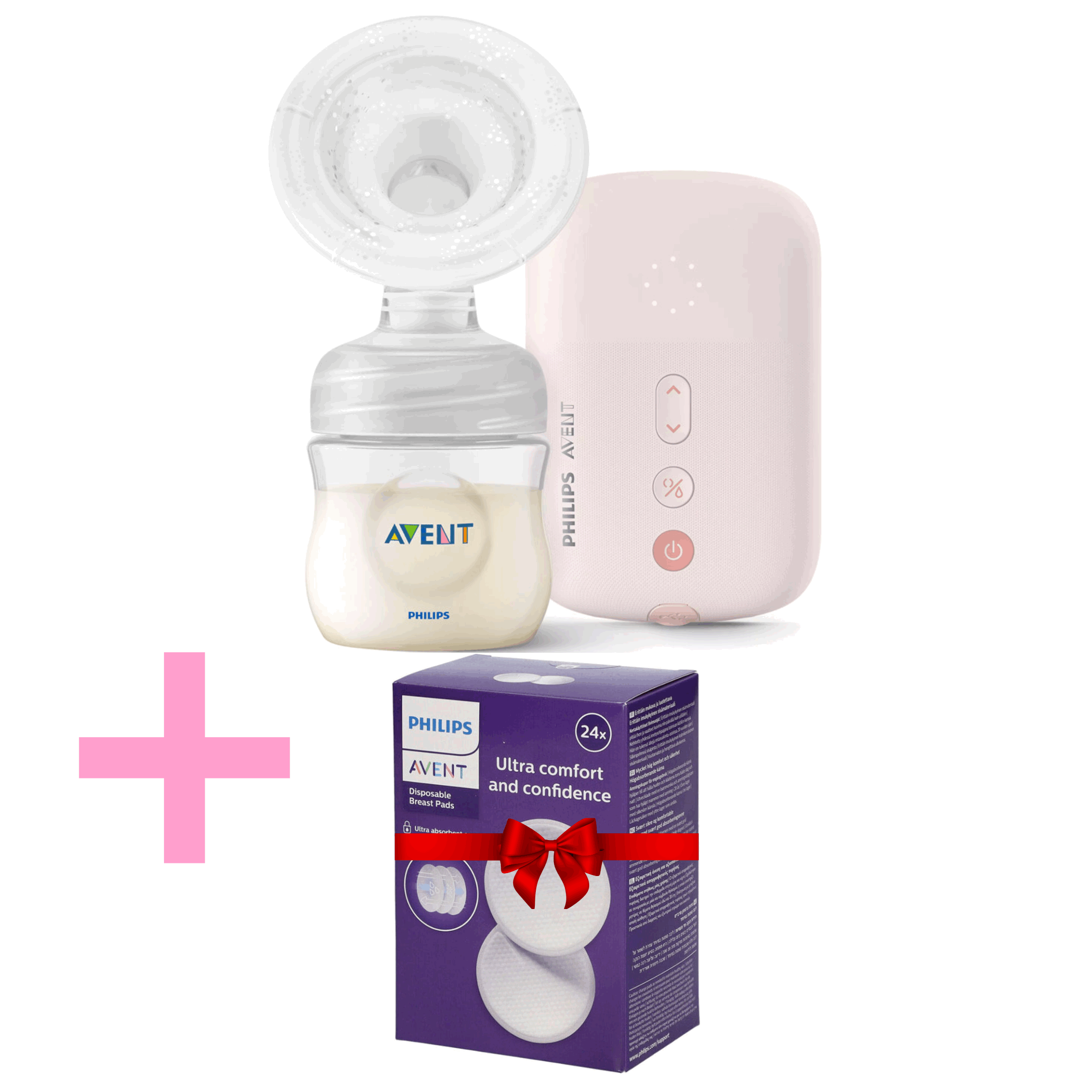Philips - Avent Single Electric Breast Pump + Ultra Comfort Disposable Breast Pads - 24xpc